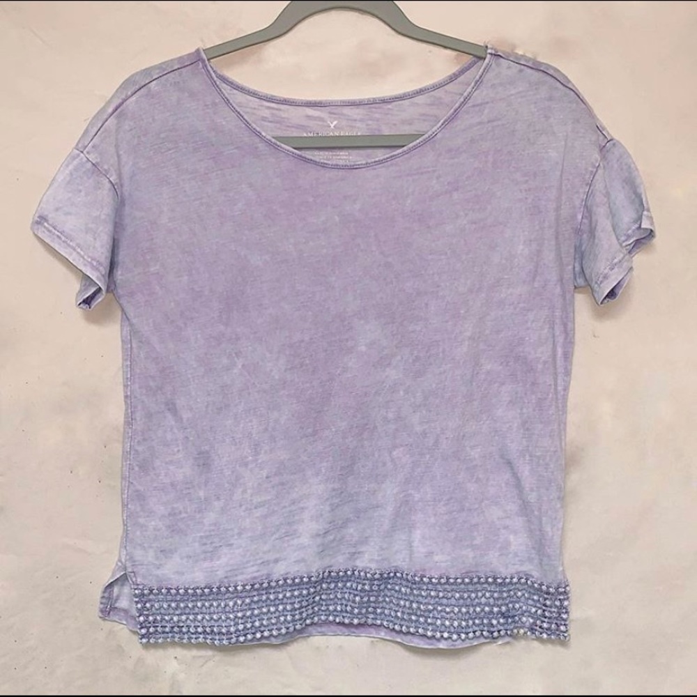 American Eagle Purple Crop Top